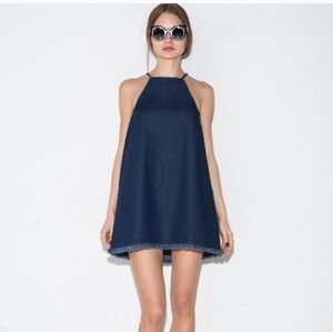 Anthropologie J.O.A. denim mini dress